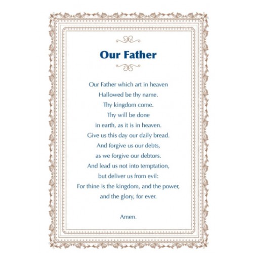 Uitdeelplaat 'Our Father'